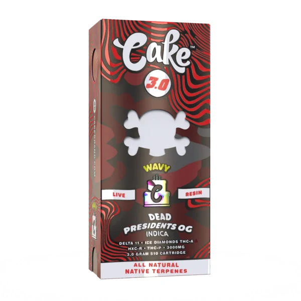 5 Cake Wavy 3g 510 Cartridge dead president