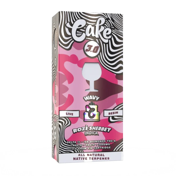 5 Cake Wavy 3g 510 Cartridge roze sherbet